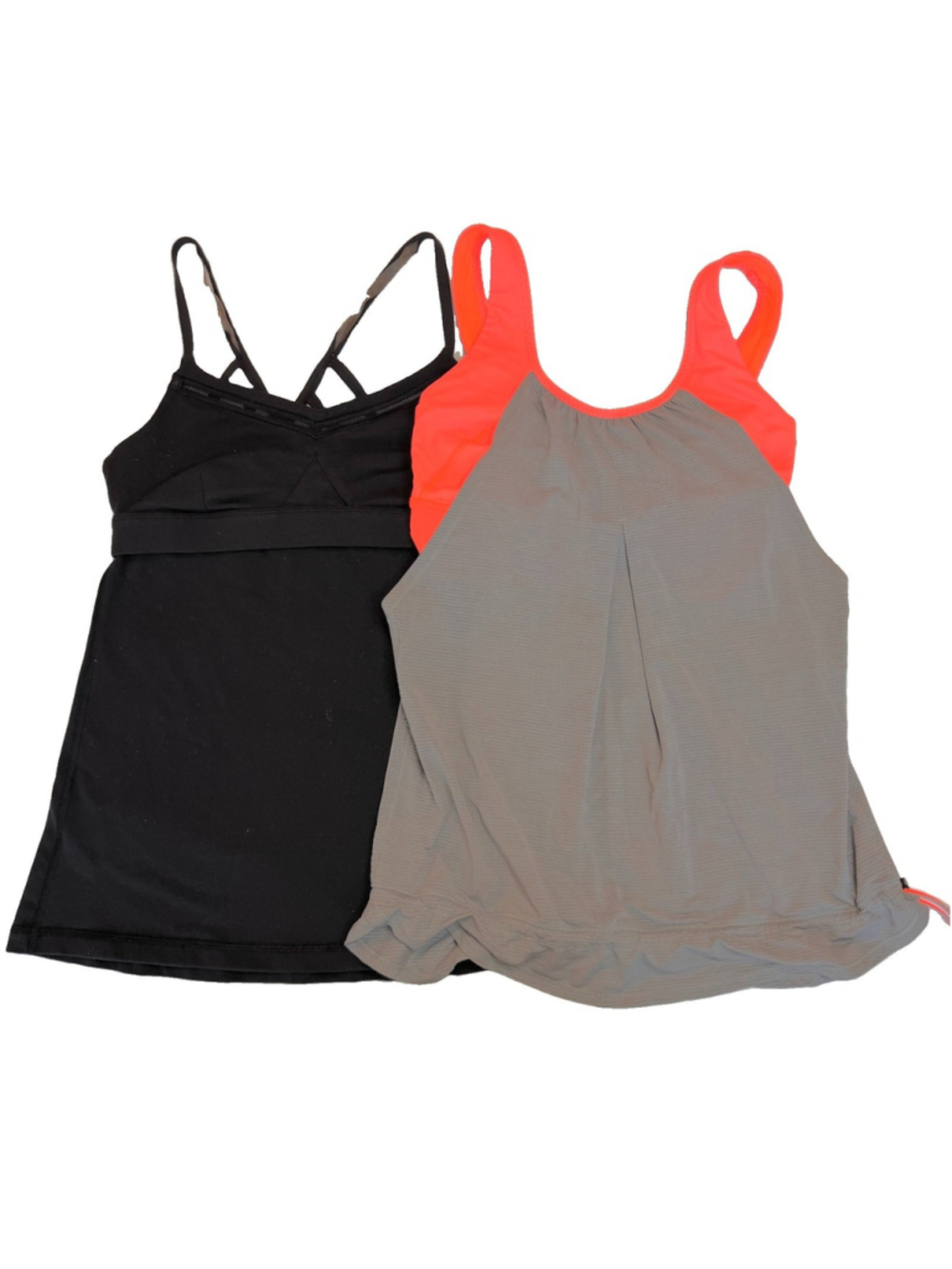 Set of 2 Lululemon Athletic Running Workout Tank Tops Size:4 Build In Bra